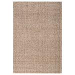 Jaipur Living - Jaipur Living Sutton Natural Solid Tan/Black Area Rug (10'X14') - The Monterey collection features luxury natural styles with a blend of grass fibers and soft yarns. Handwoven of jute, wool, polyester, and viscose, the sophisticated Sutton area rug boasts a versatile, heathered design. The effortless, clean look of this tan and black rug complements any modern space.