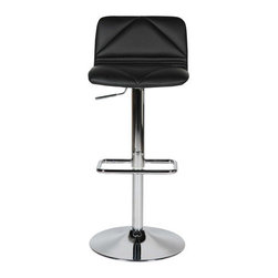 Whiteline Maya Barstool - SKU: BS1080P-BLK - Indoor Pub And Bistro Sets