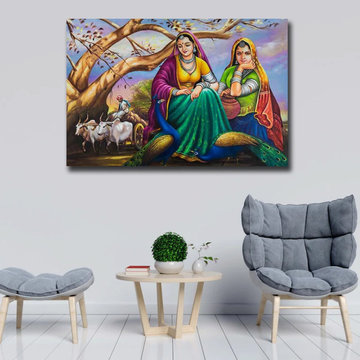 Indian Village Women Painting