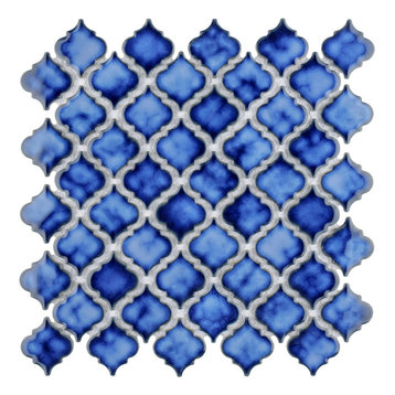 Hudson Tangier Porcelain Mosaic Floor and Wall Tile, Sapphire
