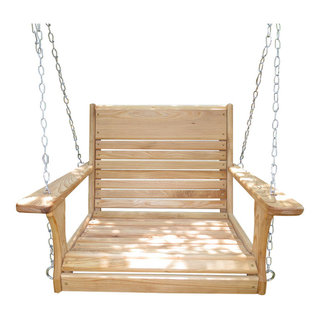 Big Guy Adult Chair Swing With Chain Hanging Kit - Traditional - Hammocks  And Swing Chairs - by Wood Tree Swings | Houzz