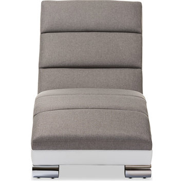 Percy Chaise Lounge - Gray, White