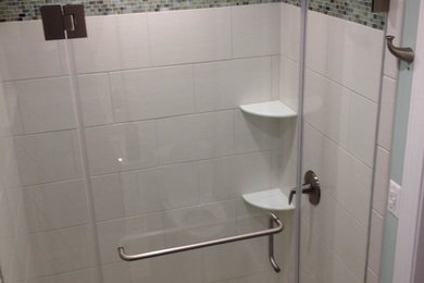 Example of a transitional bathroom design in Baltimore