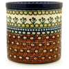 Polmedia Polish Pottery 6" Stoneware Utensil Jar