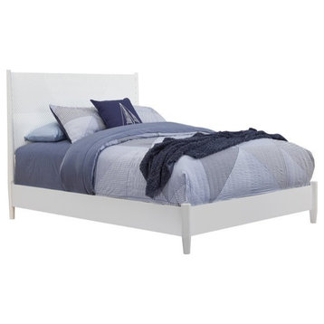 Bowery Hill Full Wood Panel Bed in White