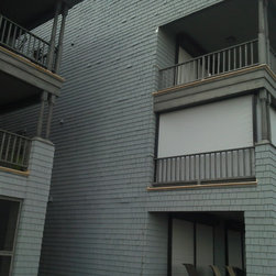 Motorized Retractable Zip Tex Solar Fabric Screen- Barnard Home - Products
