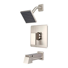 Mod Single Handle Tub and Shower Trim Set, Pvd Brushed Nickel