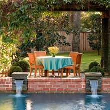 pool brick wall