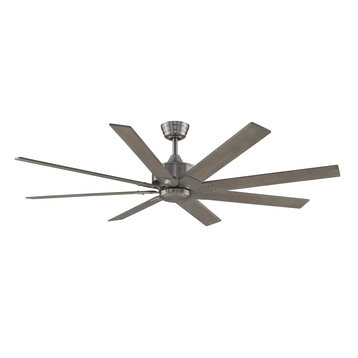 Levon 63" Ceiling Fan Brushed Nickel With Washed Pine Blades