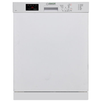 Equator-Europe 24" Built in 14 place Energy Star Dishwasher with 8 Wash Programs, White