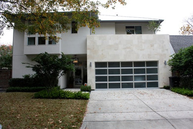 Example of a transitional exterior home design in Houston