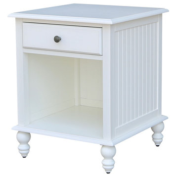Cottage Collection End Table with Drawer in White