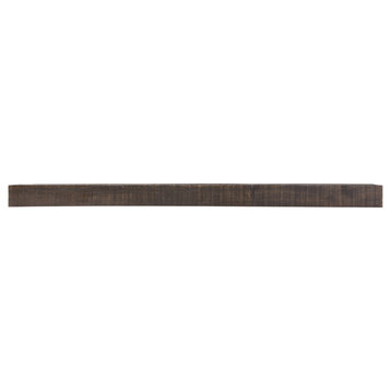 Solid Timber Floating Mantel Shelf, Dark Chocolate, 60"