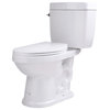 ANZZI 71" White Acrylic Soaking Bathtub With Faucet and 1.6 GPF Toilet