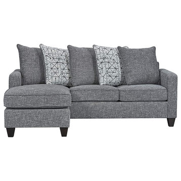 Modern Sofa Sectional, 81", Charcoal