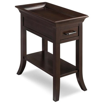 Leick Favorite Finds Tray Edge End Table in Chocolate Cherry
