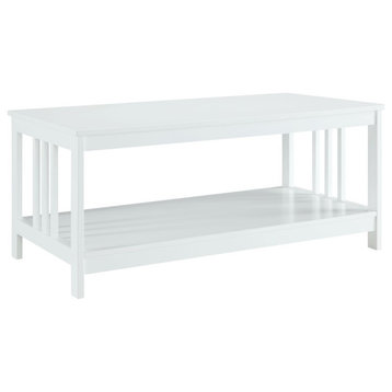 Convenience Concepts Mission Coffee Table, White