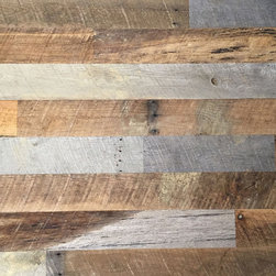 Reclaimed Oak Barn Siding Weather Gray Antique Brown Mix - Wall Panels
