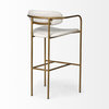 Parker Cream Fabric Seat with Gold Metal Frame Bar Stool