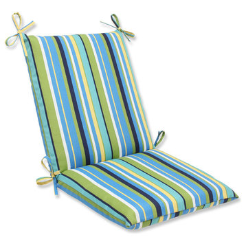Topanga Stripe Lagoon Squared Corners Chair Cushion