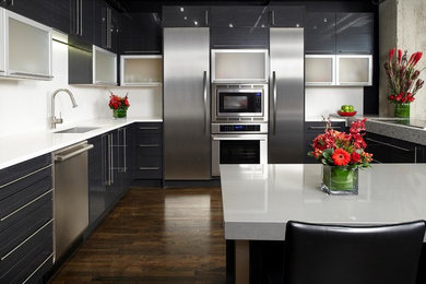 Minimalist kitchen photo in Denver