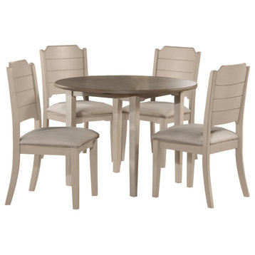 Hillsdale Clarion 5-Piece Round Drop Leaf Dining Set With Side Chairs