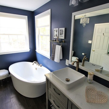 Modern Glam - master bath remodel