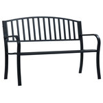 vidaXL - vidaXL Garden Bench 49.2" Black Steel - vidaXL Garden Bench 49.2" Black SteelvidaXL Garden Bench 49.2" Black Steel - 47941, With a stylish yet practical design, this outdoor bench will take your outdoor living space to the next level! Made of high-quality steel, this garden bench is weather-resistant and highly durable. Two curved metal armrests provide you a perfect place to rest your tired arms. You will surely enjoy your leisure time on this lovely bench!