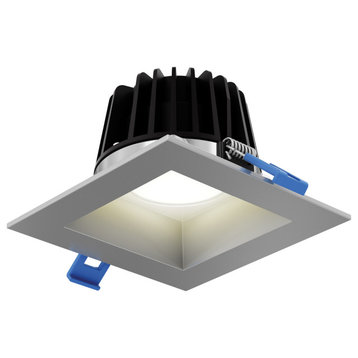 4" Square Wet Rated Regressed LED Down Light, 5-CCT, Satin Nickel