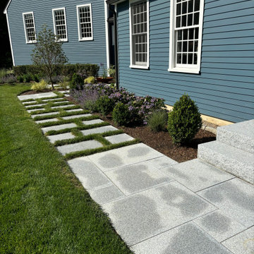Cape style home front yard