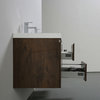 MOB 60" Double Sink Wall Mounted With Reinforced Acrylic Sink, Black, Rosewood