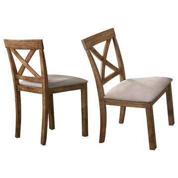 Janet Traditional Driftwood Dining Collection, Dining Chairs, Set of 2
