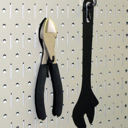 Wall Control Gray Metal Pegboard ToolBoard | Peg Board Colors - Garage And Tool Storage