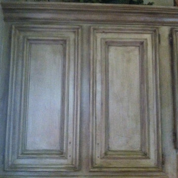 Kitchen Faux Painted Cabinets