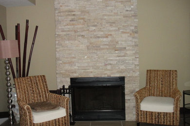 Trendy living room photo in Chicago