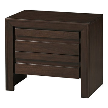 Modus Element Charging Station Nightstand in Chocolate Brown