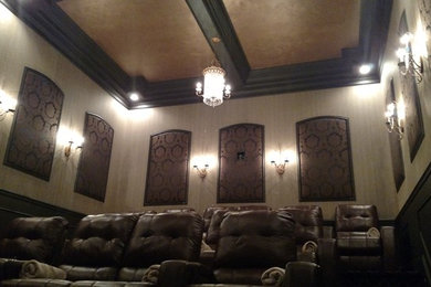 Inspiration for a timeless home theater remodel in Columbus