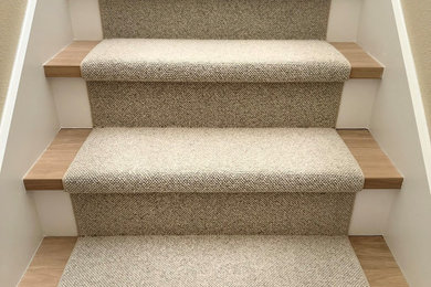 Inspiration for a transitional staircase remodel in Portland