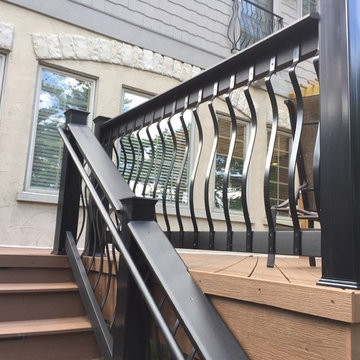 Timber Tech Deck with Pergola Combination in Clarendon Hills, IL