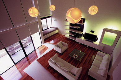 This is an example of a modern living room in Gold Coast - Tweed.