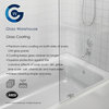 58.25"x61" Frameless Shower Bath Door Wall Hinge, Brushed Nickel