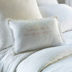 Taylor Linens - Twinkle Twinkle Little Star Pink in Linen - Decorative Pillows