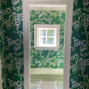 Powder room Thibaut wallpaper