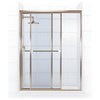 Paragon Framed Sliding Shower Door, Towel Bar, Obscure, Brushed Nickel, 44"x70"