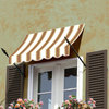 Awntech 10' New Orleans Acrylic Fabric Fixed Awning, White/Tan/Terracotta