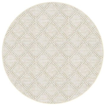 Cape May Area Rug Indoor/Outdoor Carpet, Sand Dollar, Round 6'