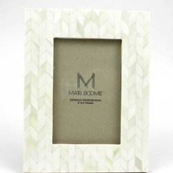 Matr Boomie - Chevron Pearl Bone Wood Frame, Matr Boomie - Picture Frames