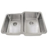 Kitchen Sink Offset Double Bowl Stainless Steel
