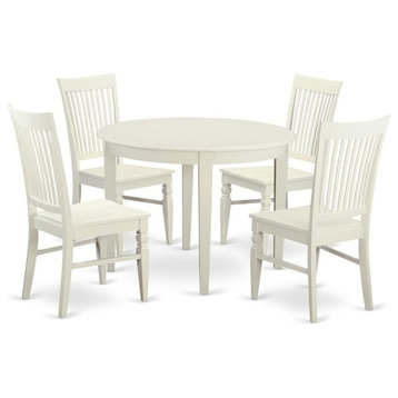 5-Piecekitchen Table Set For 4, Table And 4 Dining Chairs