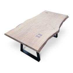 Oak live-edge dining table, Putney - Dining Tables